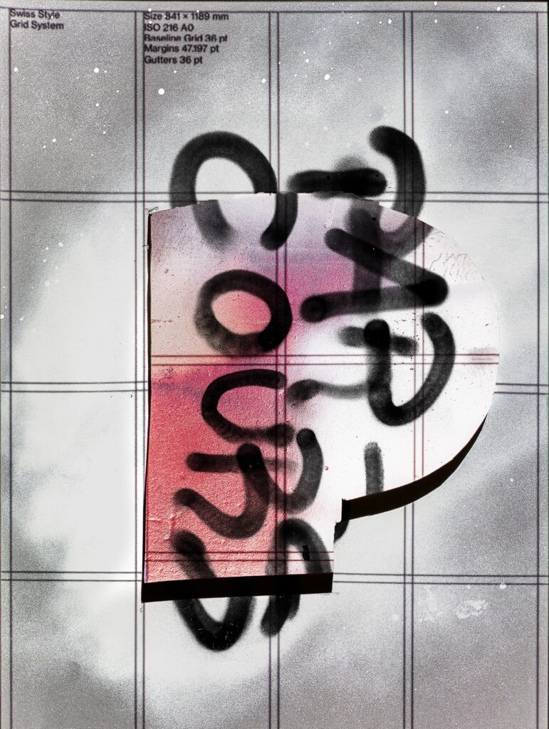 Visual: Fall of the grid | stencil, graffiti, projection