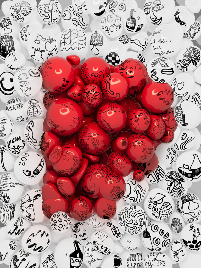 Visual: Scribbles & Bubbles | three-dimensional, rendering, doodles